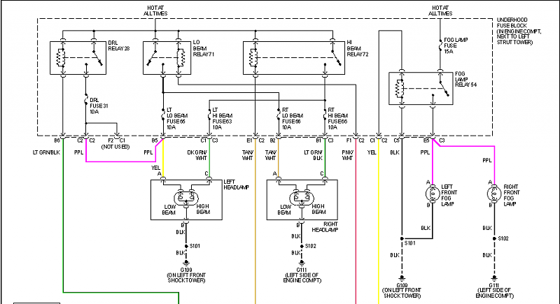 07 HHR Electrical- A/C cycles on/off, left lo beam &amp; left parking light won't turn on-lightcircuit.png